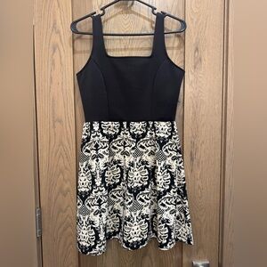 Millibon Deja Vu Dress - Black and Cream/Tan